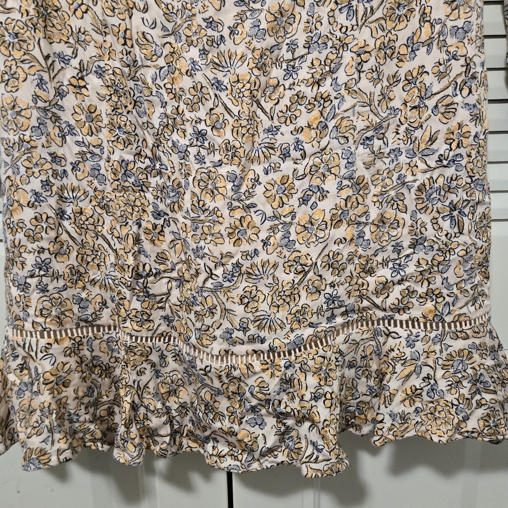 Free People Women's Boheme Mini Dress, Ivory Combo, Off White, Floral Size 4 - Picture 6 of 10
